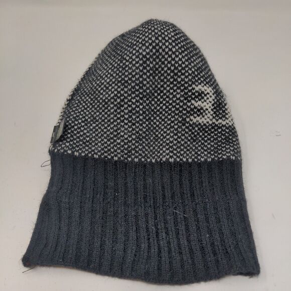 Unbranded Men's Knit Beanie Hat Black Acrylic Pomp Pom Smile Spell Out - Picture 8 of 11